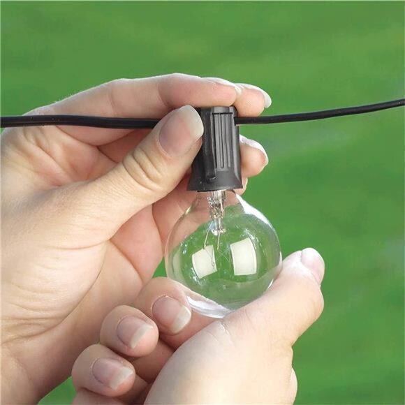 Outdoor LED Globe String Lights G40 Waterproof Patio Backyard Decor 25ft Bulbs - Picture 7 of 8